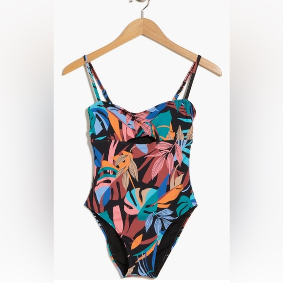 VICIOUS YOUNG BABES Party Palm One-piece Swimsuit In Black size S - Picture 1 of 5